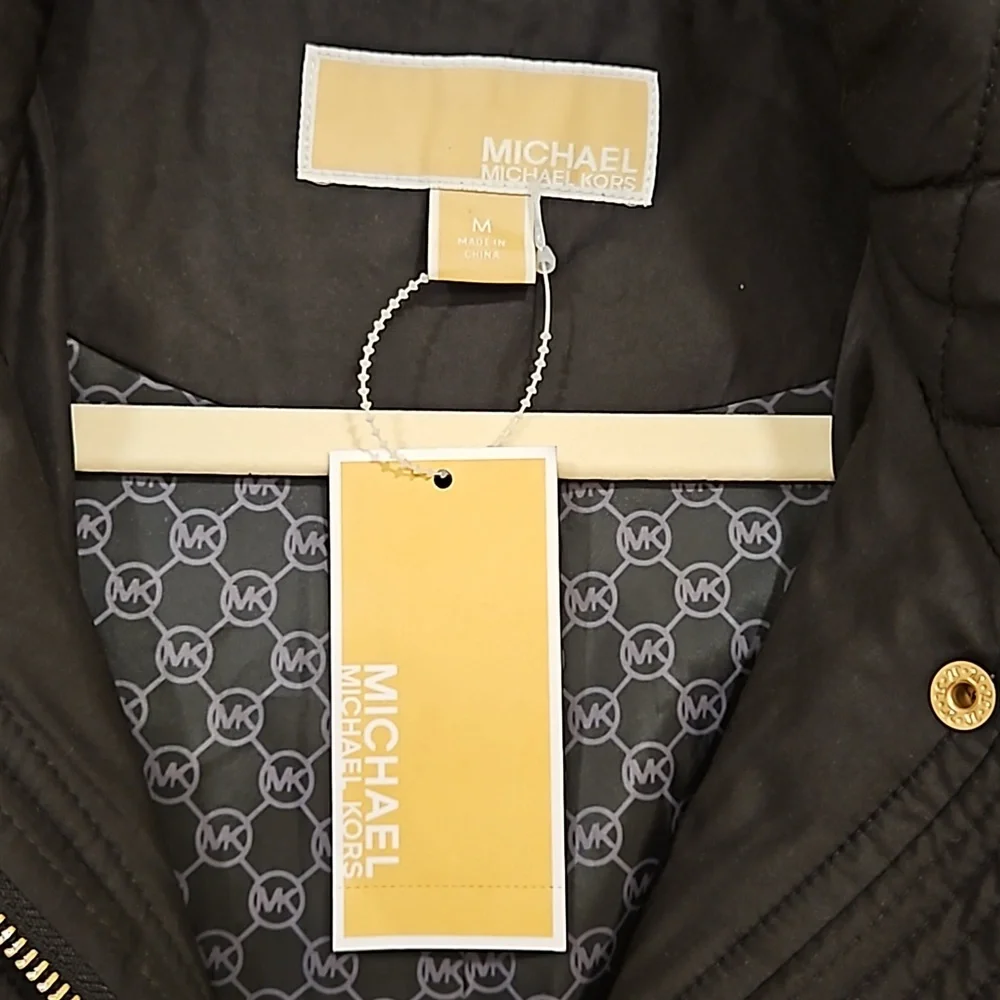 Michael Kors - Black - Quilted Jacket - NWT - Retail $250 - - Picture 3 of 5